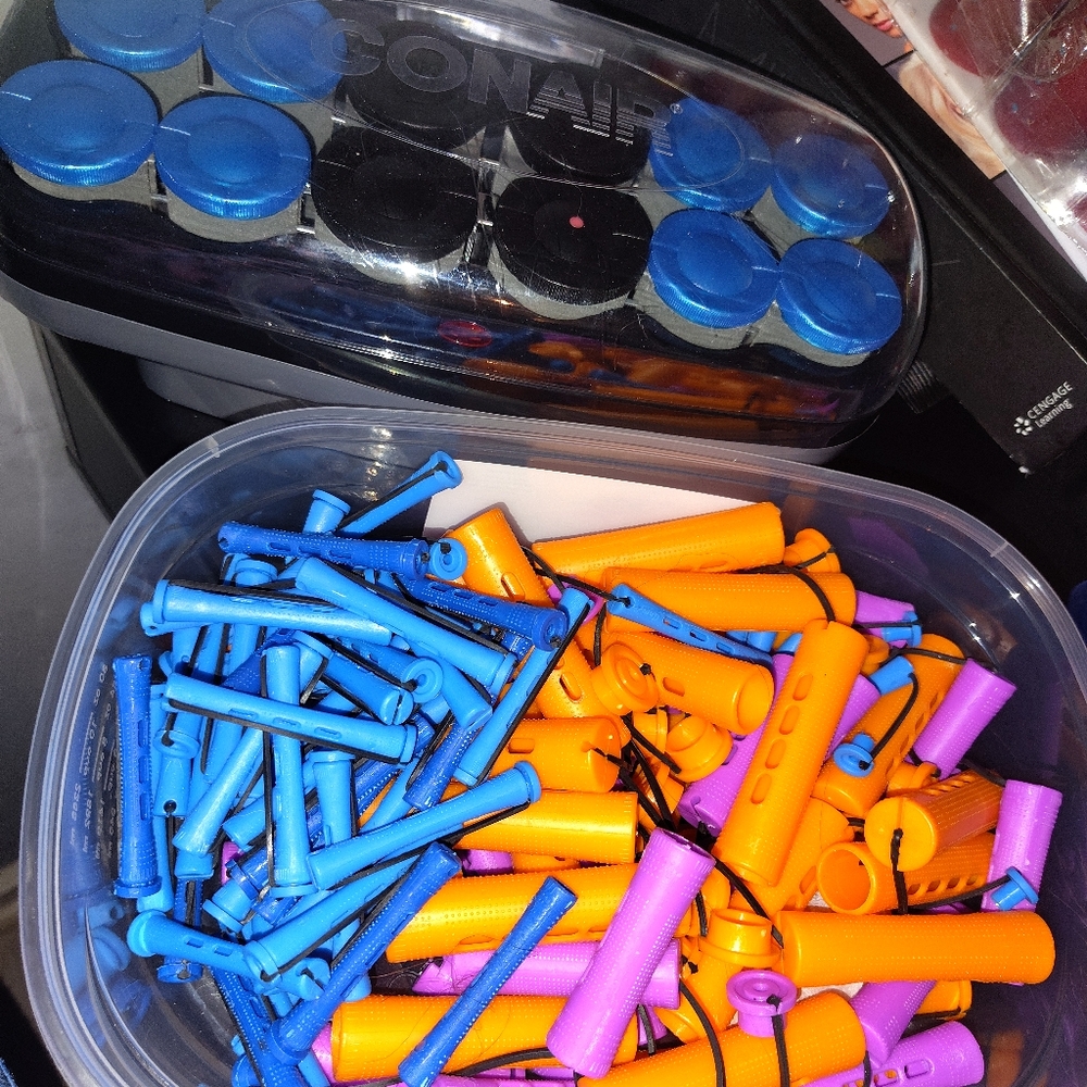 Conair Hair Roller Set with Blue and Orange Rollers